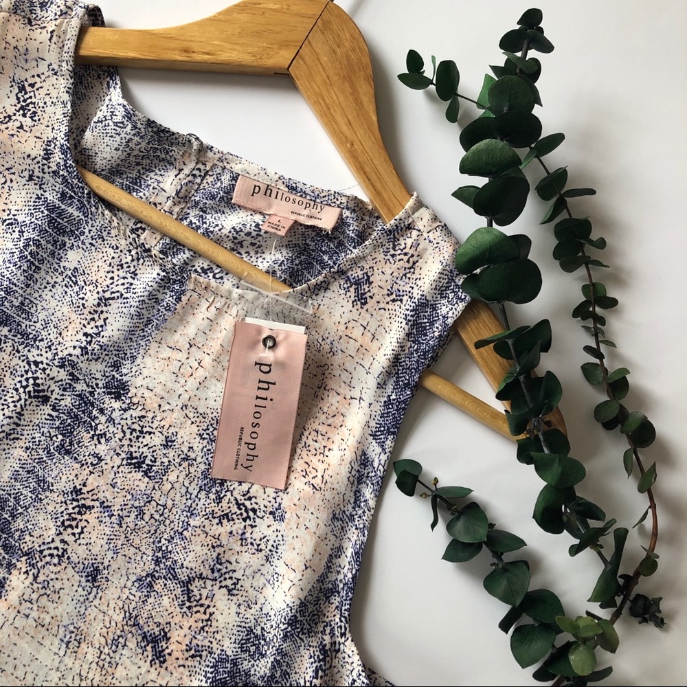 Snake Print split hem tunic